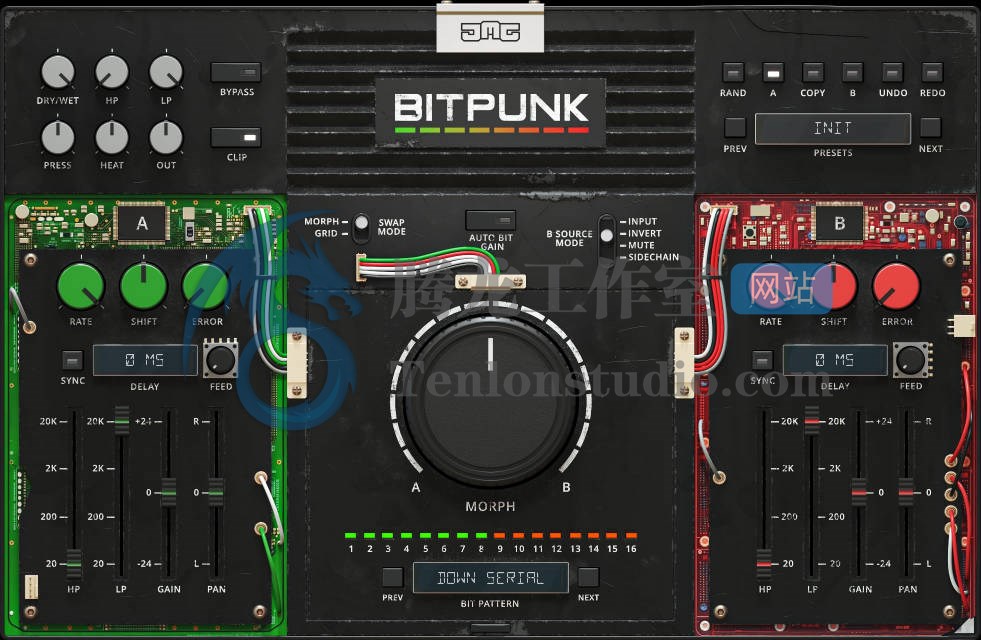 音频朋克失真插件 JMGSound Bitpunk v2.0 BUBBiX版插图 音频朋克失真插件 JMGSound Bitpunk v2.0 BUBBiX版插图