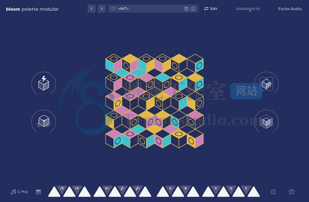 模块化旋律生成插件 Excite Audio Bloom Palette Modular v1.0.0 R2R版