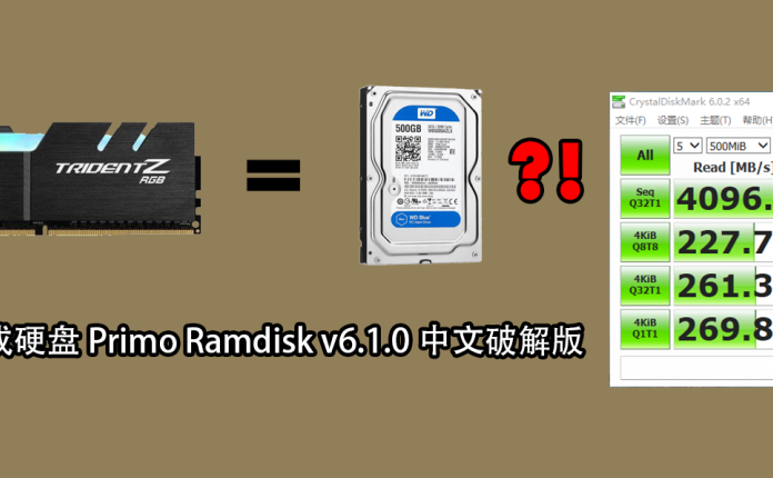 Primo Ramdisk v6.1.0 内存模拟硬盘工具