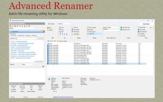 文件文件夹批量重命名工具 Advanced Renamer v4.15 便携版