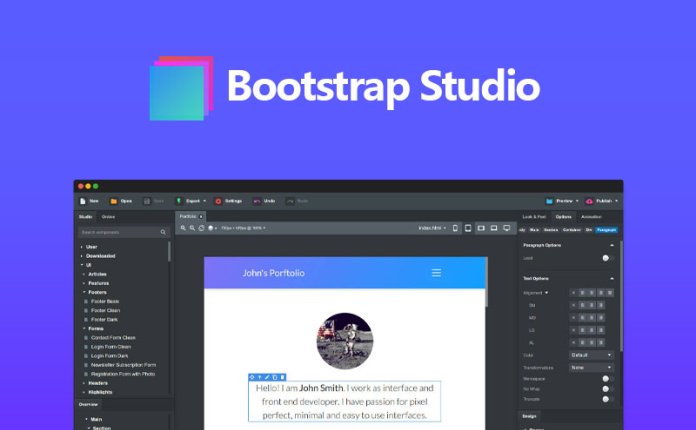 响应式网页设计工具 Bootstrap Studio v6.1.3 破解版