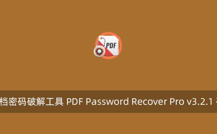 PDF文档密码破解工具 PDF Password Recover Pro v3.2.1 破解版