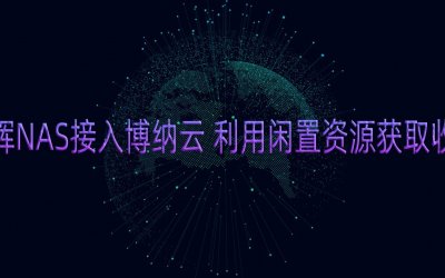 群晖NAS接入博纳云 利用闲置资源获取收益