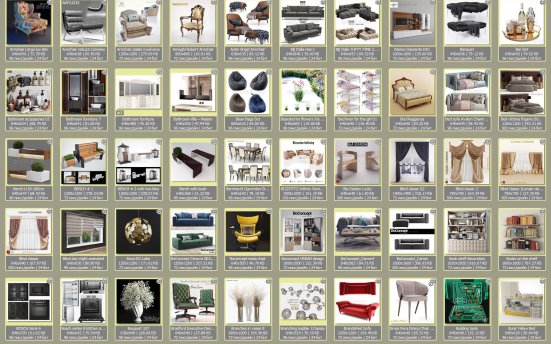 3DDD / 3DSky PRO Models 2021.05 500多个适用于室内装饰设计的3D模型合集