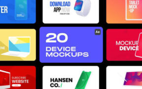 【AE模板】Pixflow Device Mockups – 20个电子设备模型展示动画