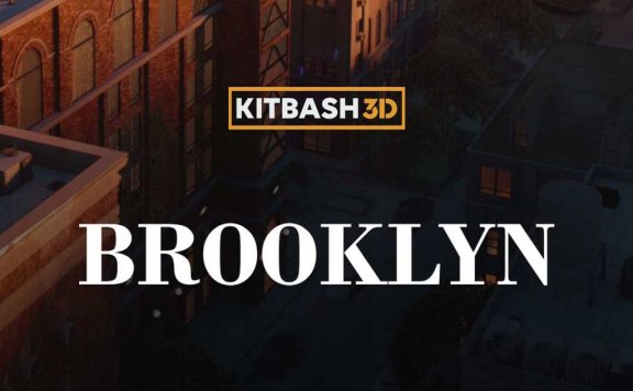KitBash3D Brooklyn - 现代西方城市建筑场景3D模型