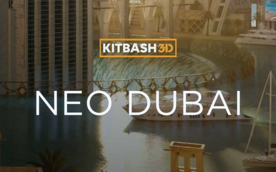 KitBash3D Neo Dubai 现代高端宏伟的城市建筑3D模型