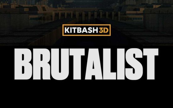 KitBash3D Brutalist – 反乌托邦科幻建筑场景3D模型