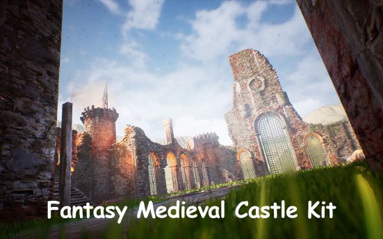 Denys Rutkovskyi Fantasy Medieval Castle Kit - 中世纪奇幻城堡建筑场景UE4资产包