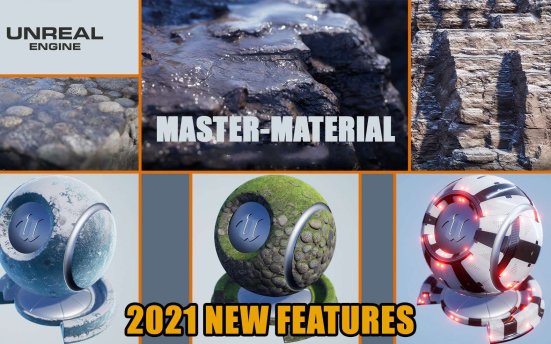 Meshingun Studio Ultimate Master Shader – 多种具有100多个参数的材质贴图UE4资产包