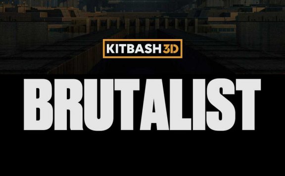 KitBash3D Brutalist - 反乌托邦科幻建筑场景3D模型