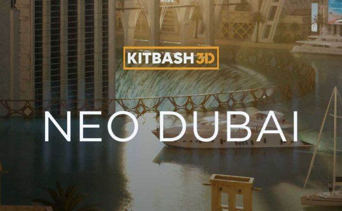 KitBash3D Neo Dubai 现代高端宏伟的城市建筑3D模型