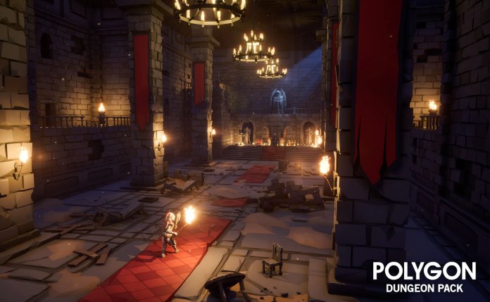 Synty Studios POLYGON Dungeon Pack – 低多边形风格地牢幻想场景UE4资产包
