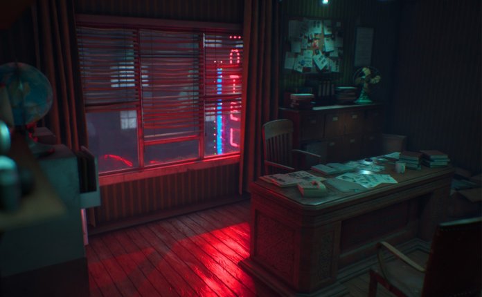 Deep Poly Detective Office – 夜晚雨夜侦探办公室场景UE4资产包
