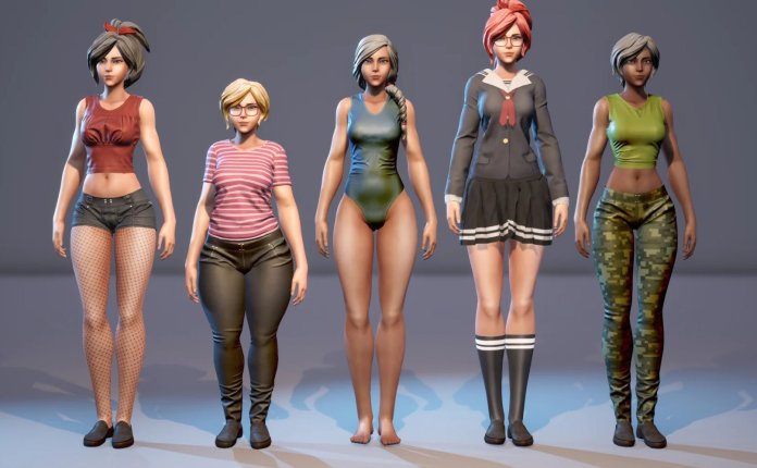 Gustavo Rios GR Customizable Female 01 – 高品质可定制的女性角色模型UE4资产包