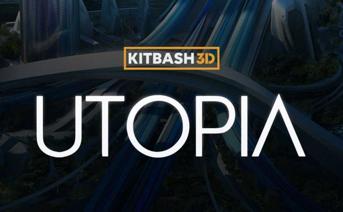 KitBash3D Utopia 未来主义乌托邦城市建筑场景3D模型