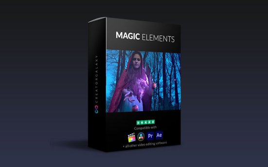 CreatorGalaxy 4K Magic Elements Bundle - 34个独特的动画魔法烟雾效果4K视频素材