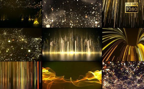 bank508 Gold Background Pack – 10个金色粒子背景视频素材