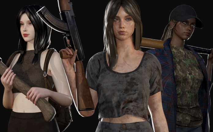 IdaFaber Customizable Survival Girl – 可定制的生存类女性角色模型UE4资产包