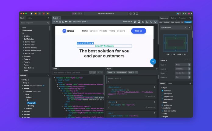 Bootstrap Studio Professional v7.1.1 响应式网页设计开发工具