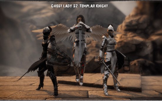 Quang Phan GhostLadyS2 Knight Templar – RPG游戏的女性骑士角色模型UE4资产包