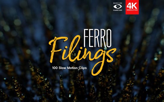 BusyBoxx V20 Ferro Filings – 100个微观铁物理化学反应效果4K视频素材