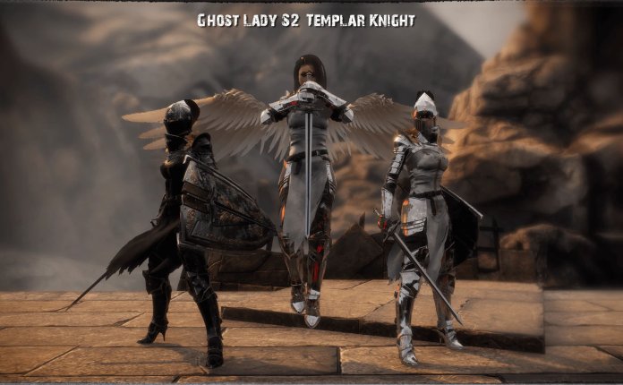 Quang Phan GhostLadyS2 Knight Templar – RPG游戏的女性骑士角色模型UE4资产包