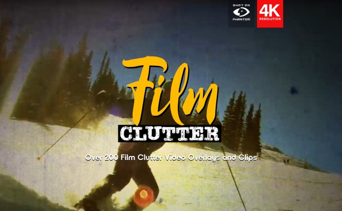 BusyBoxx V10 Film Clutter – 200多个复古怀旧老电影胶片污垢杂波效果4K视频素材