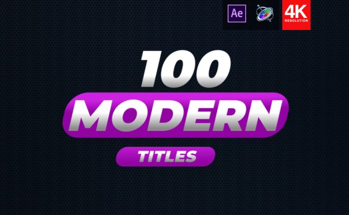 BusyBoxx V05 Modern Titles – 100个适用于AE、Motion和FCPX的创意酷炫标题视频模板