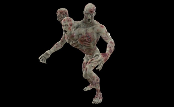 VadimZiambetov Zombie mutant 2 – 三头怪物僵尸突变体角色模型UE4资产包