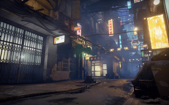 shouhuzhedelang Forgotten Alley – 夜晚中国古风小巷场景模型UE4资产包