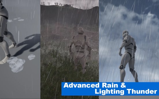 Code Like Me Rain Thunder System – 动态雷雨天气系统UE4资产包