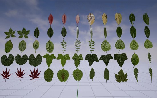 Klian Photorealistic Leaves Foliage Pack 4K - 逼真的树叶模型UE4资产包