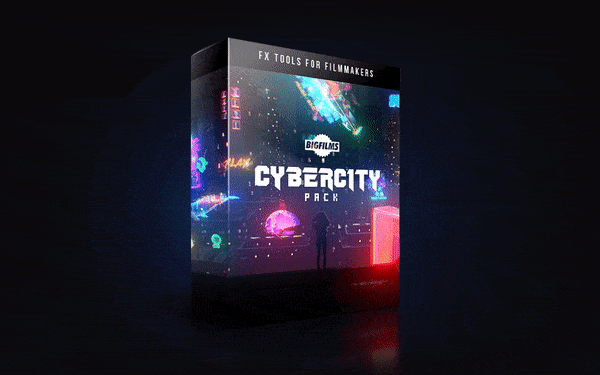 BIGFILMS CYBERCITY Pack – 250多个赛博朋克未来科技发光图形特效合成动画视频素材