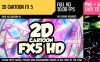 2D Cartoon FX 5 HD – 400多个2D闪电灯光能量爆炸烟雾动画特效高清视频素材