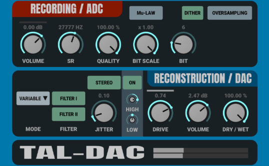 音频数模转换器 Togu Audio Line TAL-DAC v2.0.2