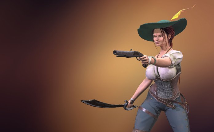 Dary Palasky Pirate – 女性海盗角色模型虚幻引擎资产包