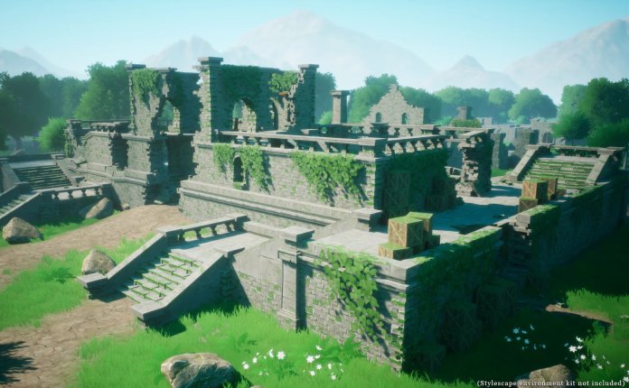 Nick Kochman Stylescape Ruins – 风格化废墟场景模型虚幻引擎资产包