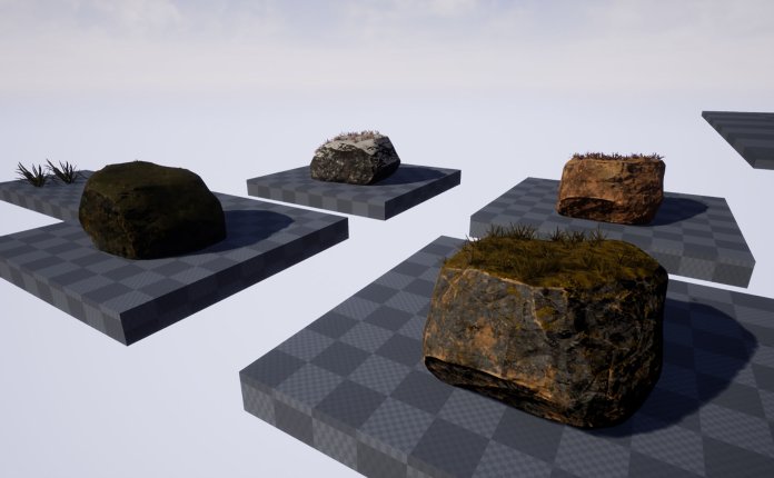 Mikhail Zheglov MaskedRockShader – 岩石材质纹理虚幻引擎资产包