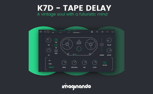 Imaginando K7D Tape Delay v1.2.7 老式磁带延迟效果器插件