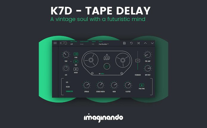 老式磁带延迟效果器插件 Imaginando K7D Tape Delay v1.2.7 破解版