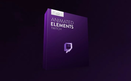 Bounce Color Twitch Animated Elements 推趣标志和文字动画视频素材