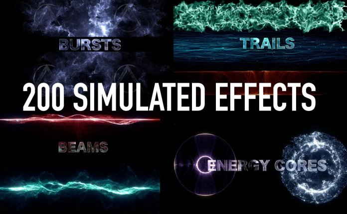 Compositing Academy 200 FX Alpha VFX Asset Library 科幻能量粒子爆炸视频特效模板