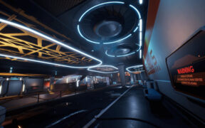 Sci-fi Tram Station 科幻电车站场景模型UE资产包