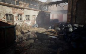 Abandoned Factory Buildings Day/Night Scene 废弃厂房建筑场景模型UE资产包