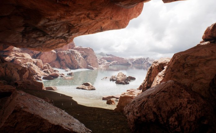 ShoreCaves 超真实岩石海岸场景场景模型UE资产包