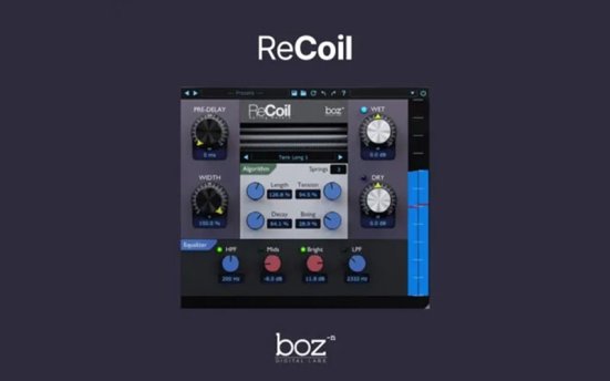 音频弹簧混响效果器插件 Boz Digital Labs ReCoil v1.0.5 R2R版