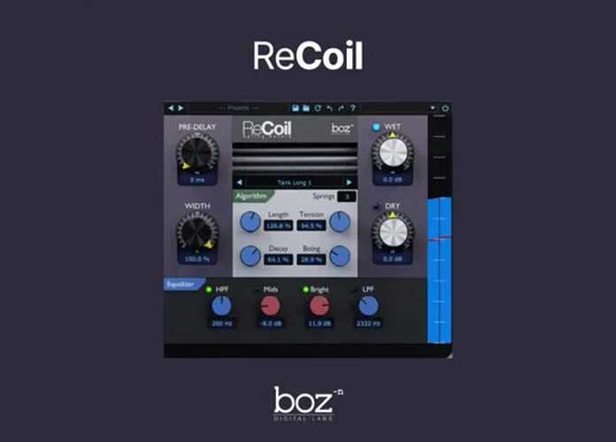音频弹簧混响效果器插件 Boz Digital Labs ReCoil v1.0.5 R2R版
