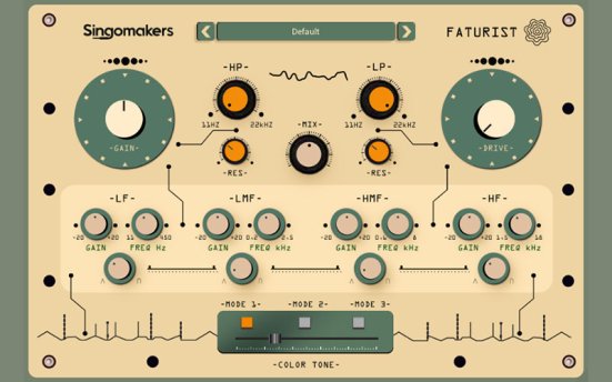 音频失真饱和效果器插件 Singomakers Faturist v1.0.0