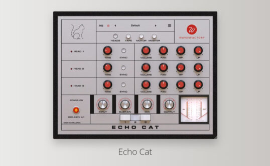 音频磁带延迟插件 Wavesfactory Echo Cat v1.0.2